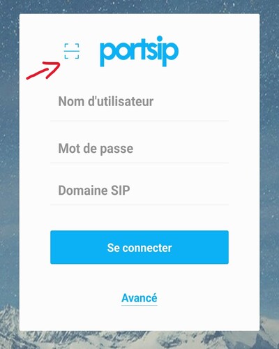 Page de connexion PortSIP UC